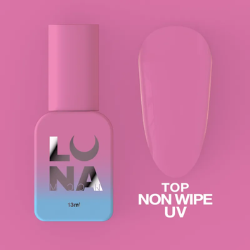 LUNAmoon Топ для гель-лаку без липкого шару з УФ-фільтром Top Non Wipe UV 13ml 300-4492 фото