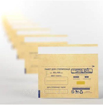 Крафтпакет PROSteril 60*100 коричневі 100 шт. PRO4 фото