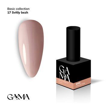 Гель-лак GA&MA Basic collection 017 svitlyy bezh 10мл G017 фото