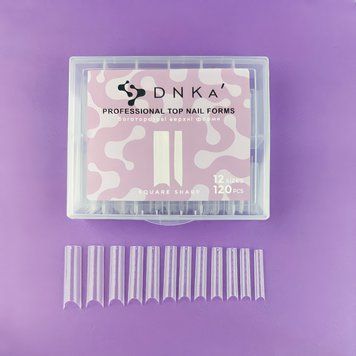 PROFESSIONAL TOP NAIL FORMS "DNKa", SQUARE SHARP/Верхні форми DNKa Гострий квадрат 120 PCS FDNKASH фото